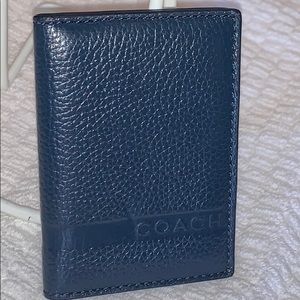 Coach Bifold Wallet Navy Blue
